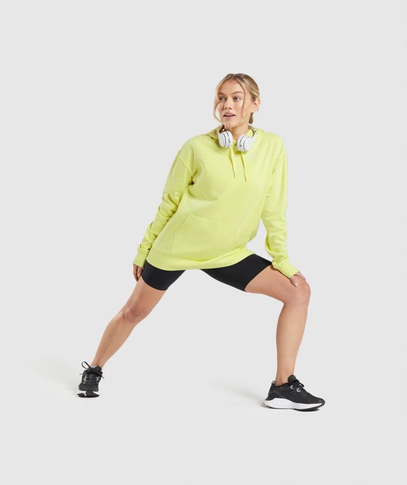 Women's Gymshark Training Oversized Hoodie Yellow | CA A17630